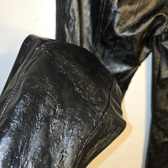 Lip Service 32x32 Faux Leather Pants Medium YKK Zipper Buckle GOTH Damage - Picture 9 of 16